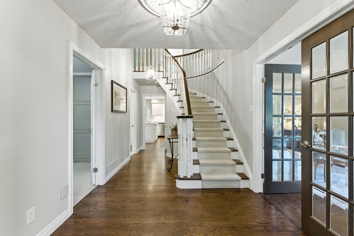 Elegant entry and staircase in an Ancaster home