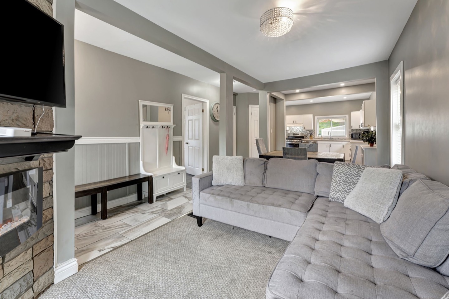 Bright open living space in a Brantford home